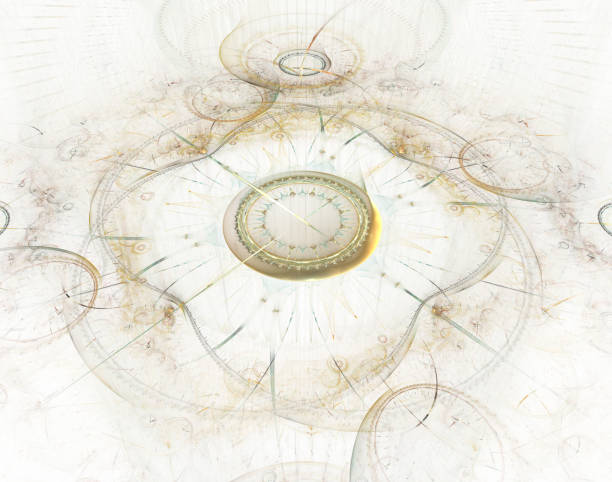 istock Futuristic modern clock watch abstract fractal surreal. Unusual abstract texture pattern fractal background. Modern stylish fractal effect watch. Christmas clock. Multi-colored clockwork 995989888