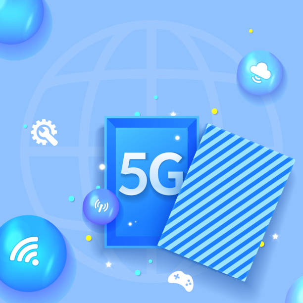 파란색 상자에 5 g - top secret secrecy mystery data stock illustrations