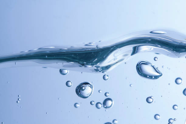 istock Water wave transparent surface with bubbles of air 996011850