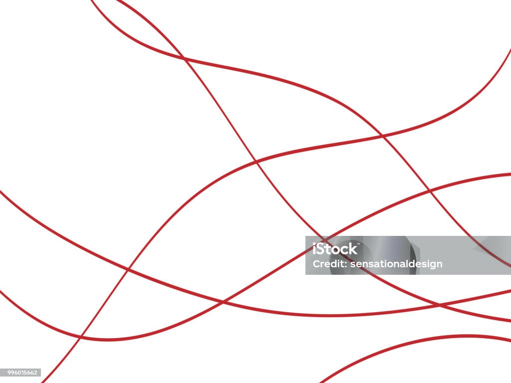 Simple Clean Background Wallpaper With Red Curved Random Lines Against  White Background Abstract Minimalist Design Stock Illustration - Download  Image Now - iStock
