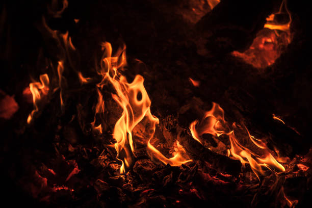istock Flames of bonfire at night 996017808