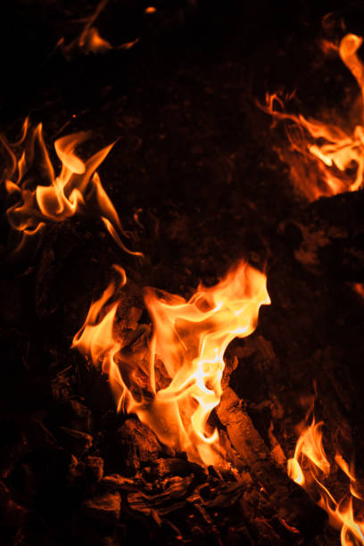 istock Flames of bonfire at night 996020570