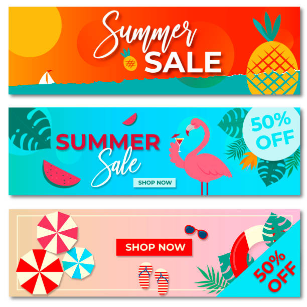 Vector advertisment banner of summer Sale