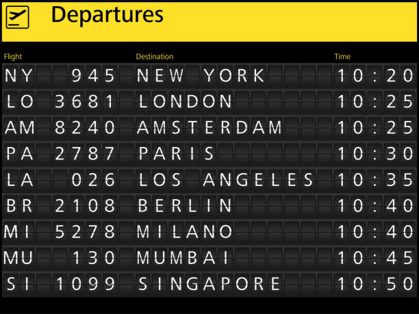 расписание вылета аэропорта - борт отъезда прибытия стоковые фото и изображения
