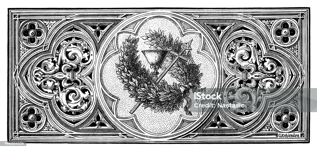 Fourth Period, The Epoch of the Holy Alliance (1815-1830) Illustration of a Fourth Period, The Epoch of the Holy Alliance (1815-1830) Border - Frame stock illustration