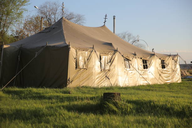 istock Military field chapel in the tent. 996055946