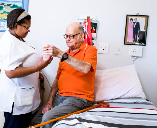 istock Senior man at a nursing home taking medicine 996060870