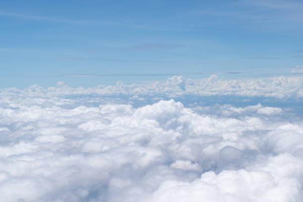 istock Natural background, cloudy sky, top view, airplane view. 996083022