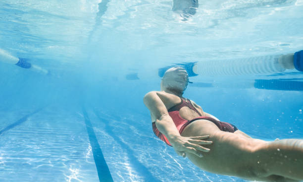 istock Female swimmer training in the pool 996083776