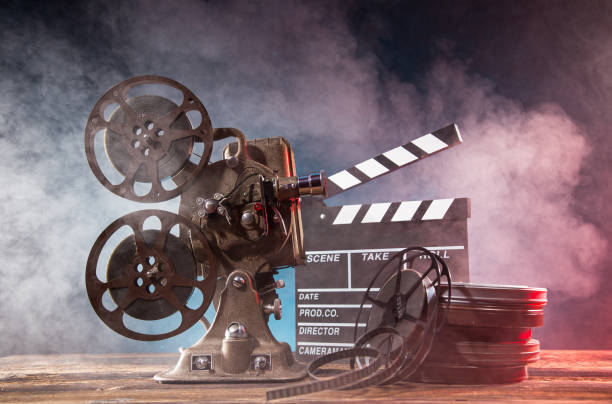 istock Old style movie projector, close-up 996095584