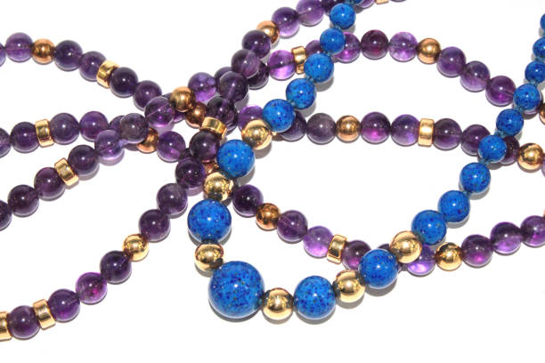 istock Vintage Stone and Gem Necklaces on White Background 996113532