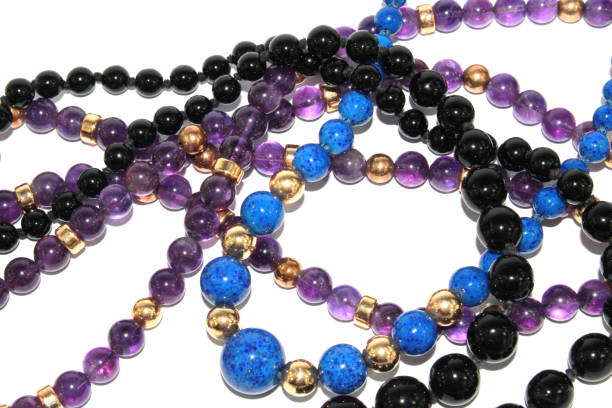 istock Vintage Stone and Gem Necklaces on White Background 996114228