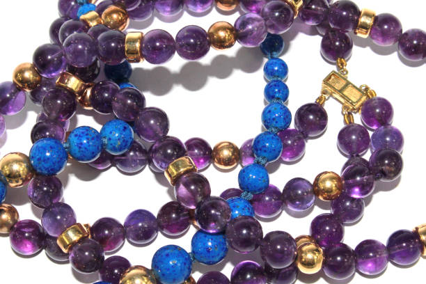 istock Vintage Stone and Gem Necklaces on White Background 996114230