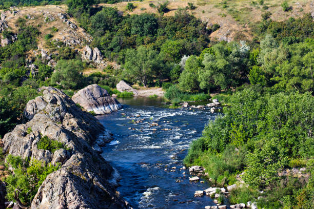 istock Southern Bug river landscape with famous rapid Red Gate or Integral in Migeya, Ukraine. 996123928