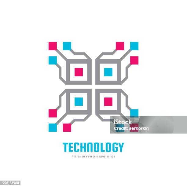 Sign Technology Image Technology Concept Business Sign Template Vector Illustration Future ...