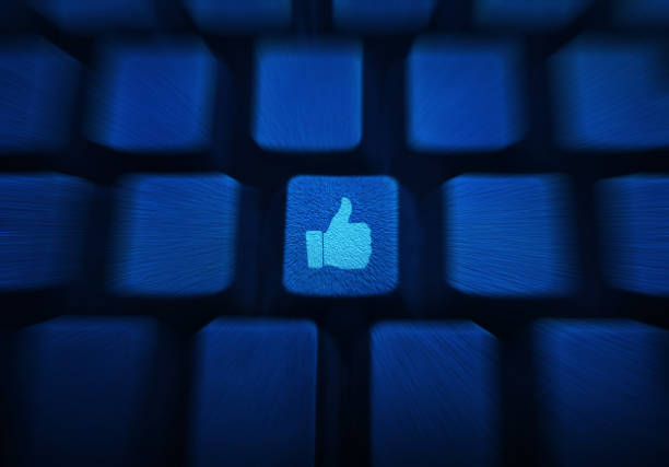Social Media Concept. Like Button on Keyboard.