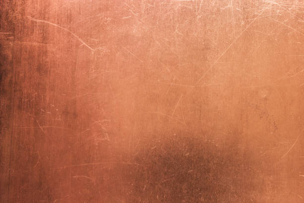 Vintage bronze or copper plate, non-ferrous metal sheet as background pattern copper or bronze, non-ferrous metal texture bronze colored stock pictures, royalty-free photos & images