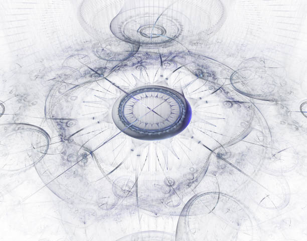 istock Futuristic modern clock watch abstract fractal surreal. Unusual abstract texture pattern fractal background. Modern stylish fractal effect watch. Christmas clock. Multi-colored clockwork 996160850