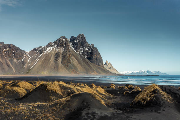istock Vestrahorn mountain in blue sky day in Iceland 996166900