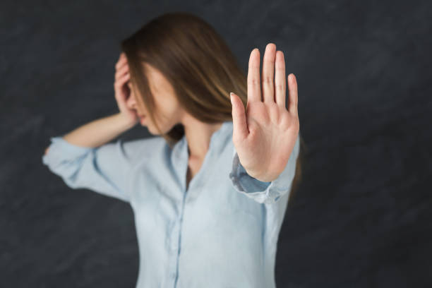 istock Young woman saying thanks but no 996173746