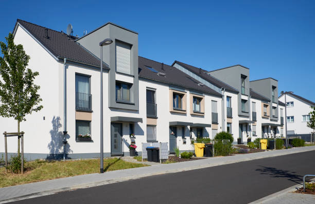 Modern small terraced houses, Germany.