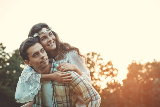 istock Young lovely couple at sunset 996183798