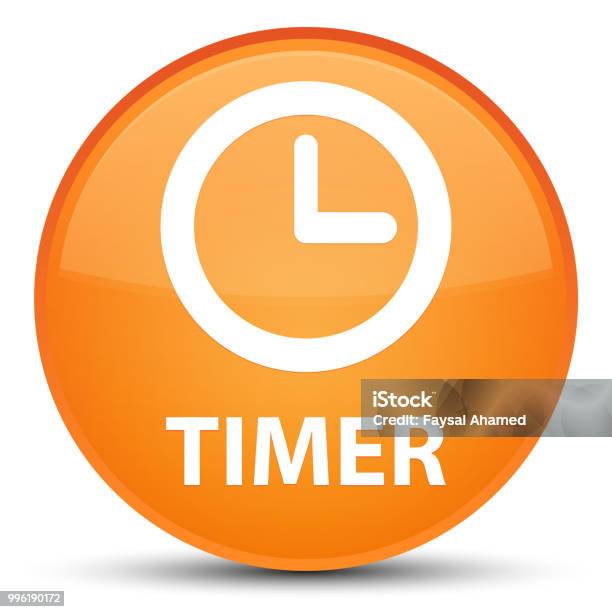 Timer Special Orange Round Button Stock Illustration - Download Image ...