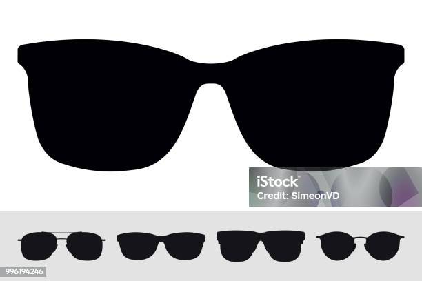 Sunglasses Sign Icon Symbol Vector Isolated Silhouette On White Background Vector Set Graphic Design Element Stock Illustration - Download Image Now