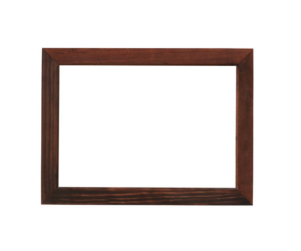 istock Brown wood frame on wooden floor. 996200652