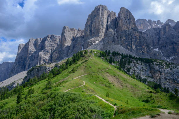 istock Beautiful summer mountain view of Sella group on Dolomites 996204882