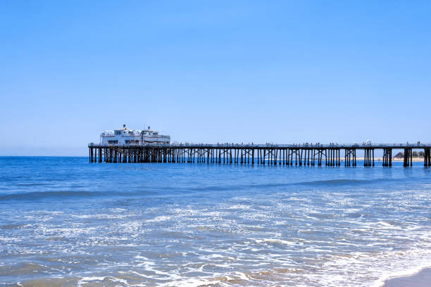 Shore on Malibu Pier on sunny day