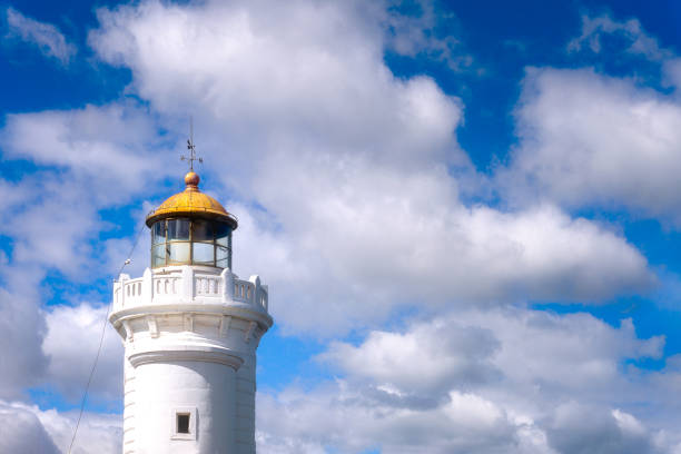 istock Arriluze lighthouse in Getxo with blue sky with clouds at daylight 996227086