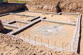 New house building foundations