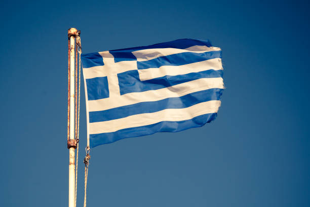 istock Greek flag waving o wind. 996252446