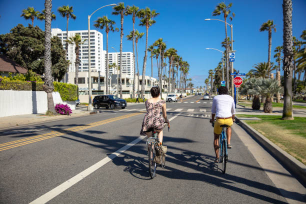 istock Bicycling Couple in Santa Monica, CA 996262554