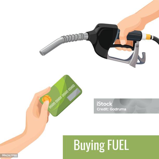 Buying Petrol Concept Emblem Template For Gasoline Prices - Arte vetorial de stock e mais imagens de Carta de Baralho