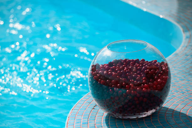 istock Bowl of ripe cherries at poolside 996265496