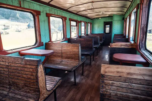 Photo of abandoned old train wagon