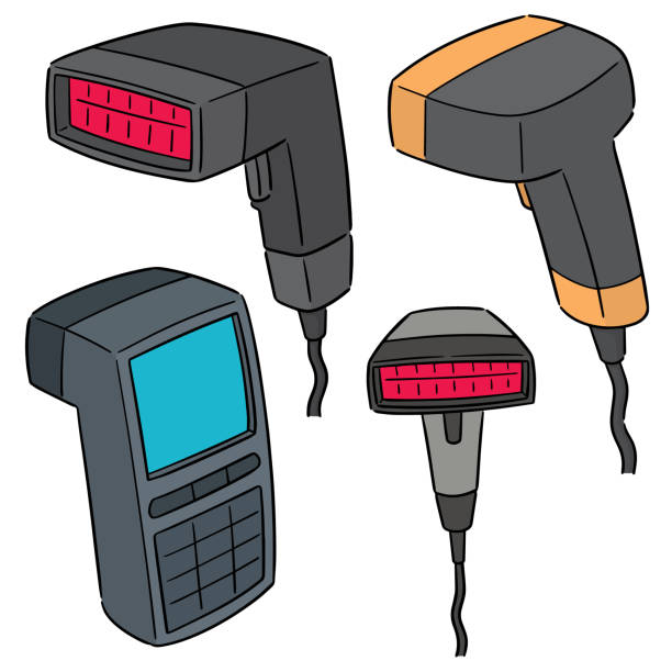 Drawing Of The Barcode Scan Illustrations, Royalty-Free Vector Graphics ...