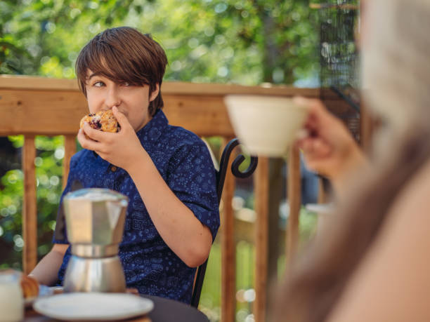istock Patio time with moter and son 996340922