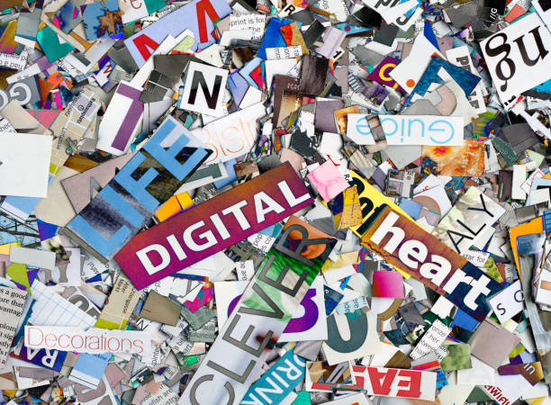 istock montasge off letters and words in solarixed colr digital life m 996341680