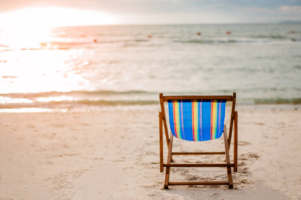 istock beach chair on the beach. 996344796