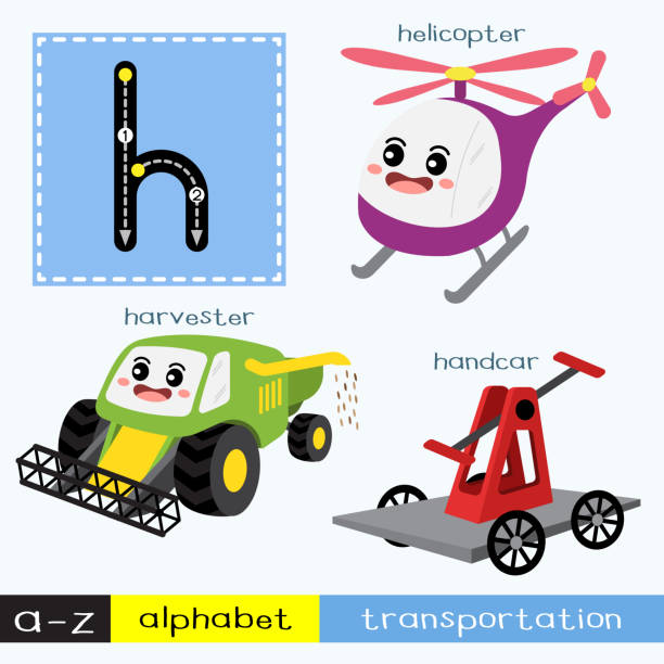 письмо h нижний регистр отслеживания транспортировки лексики - letter h alphabet education learning stock illustrations