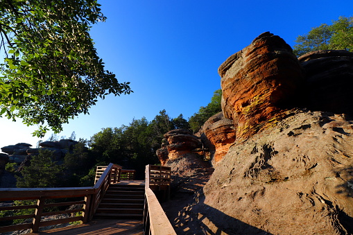 Garden of the Gods walkway in summer