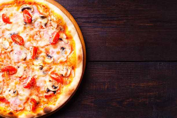 istock Italian pizza, food background with free space 996364810