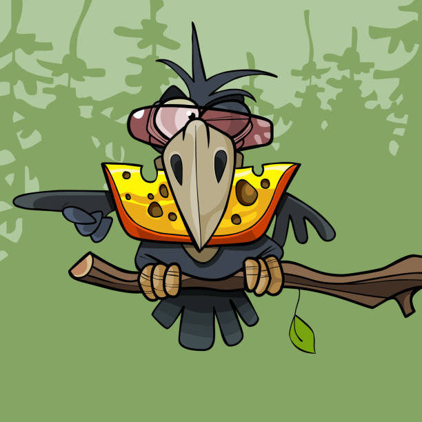 Cartoon Funny Crow Keeps Cheese In Its Beak Stock Illustration - Download Image Now - Crow - Bird, Humor, Cheese - iStock Cartoon Funny Crow Keeps Cheese In Its Beak Stock Illustration - Download Image Now - Crow - Bird, Humor, Cheese - iStock