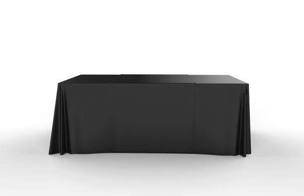 istock Trade show exhibition advertising runner table adjustable cloth  Banner or Table cover. 3d render illustration. 996371922