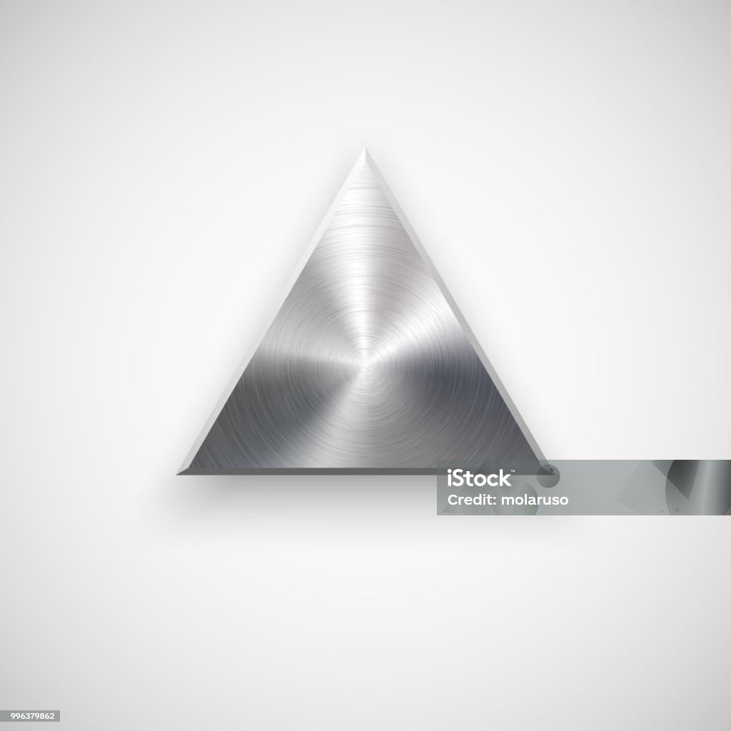 Metal Triangle Button Template Stock Illustration - Download Image Now ...