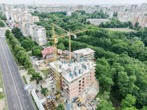 istock aerial view of construction site. high-rise building development 996380236