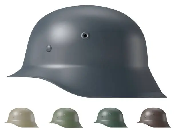 Vector illustration of German ww2 military helmet